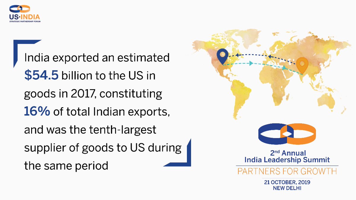 Trade between India and US is growing. Source USISPF twitter handle